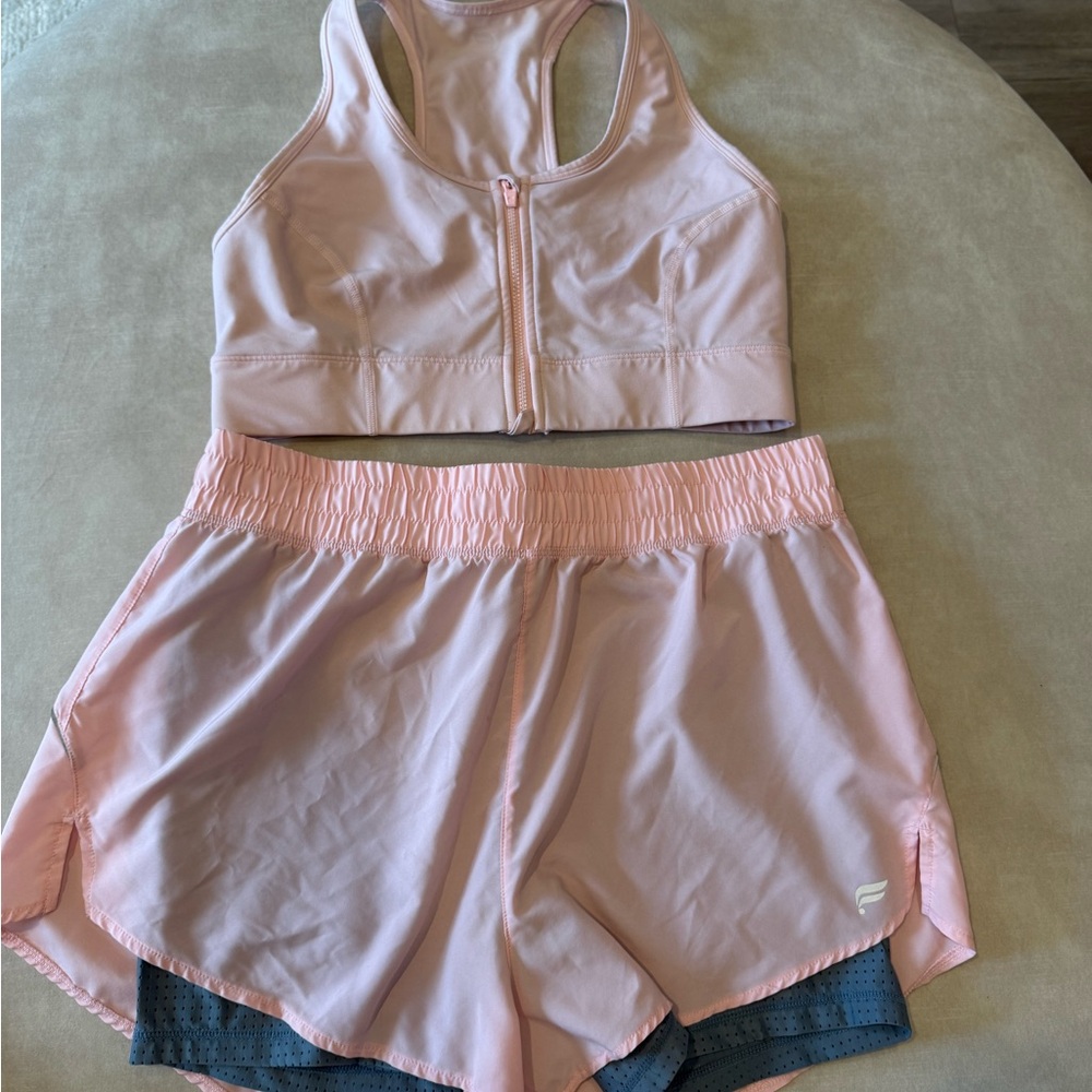 Pink and Gray Activewear Set
